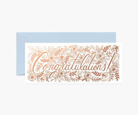 Rifle Paper Co. Set of Four Congratulations Card - Champagne Floral