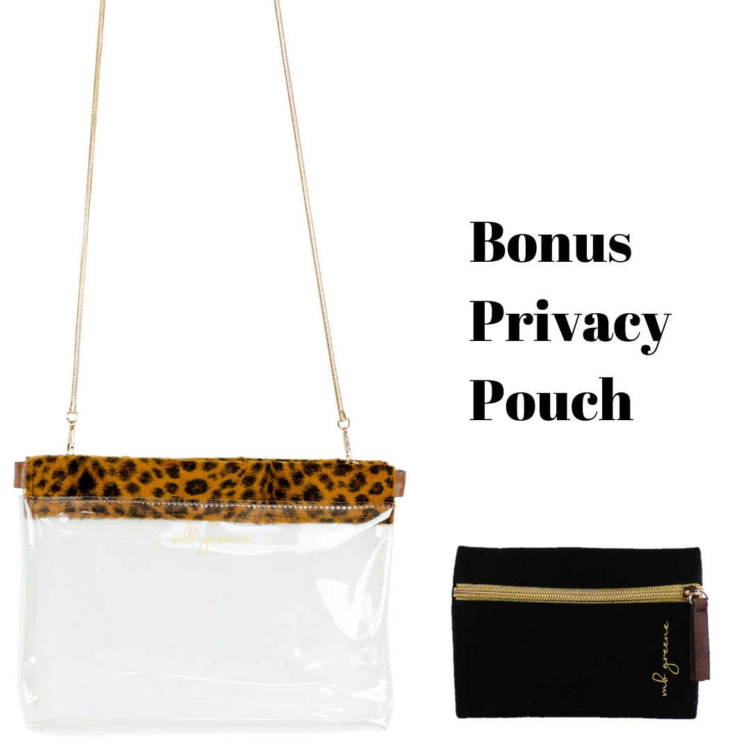 Clear Crossbody Bag, Leopard Trim – Mis Match Boutique