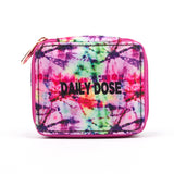 Miamica Women's Pill Case "Daily Dose" Pill Organizer Box - Magenta Tie-Dye