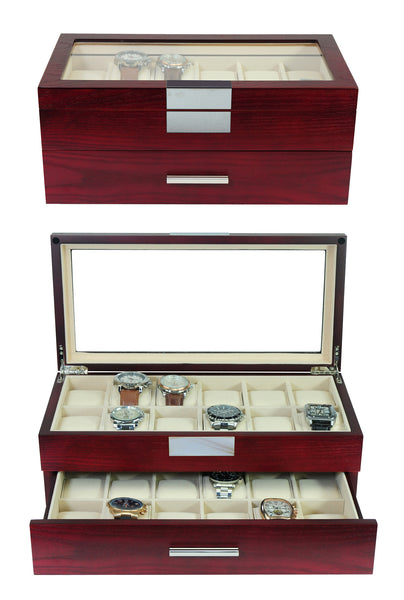 Luxury Walnut Watch Box Wooden Watch Case Large Watch 