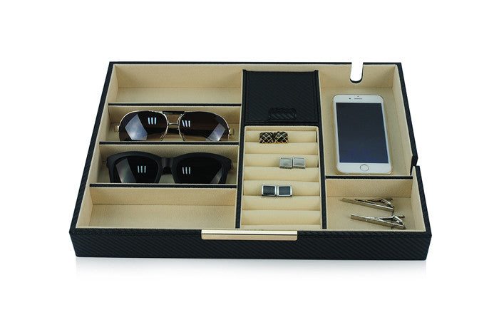 WOLF 1834, Vault 12 pc Watch Tray Insert Tan - Elma and Fred